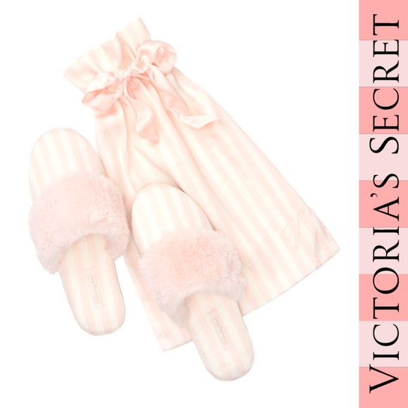 Victoria's Secret Shoes - VICTORIA'S Secret Signature Pink Slipper S…